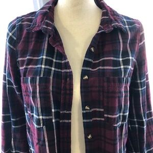 🎄Urban heritage tunic plaid  shirt red/blue SZ L
